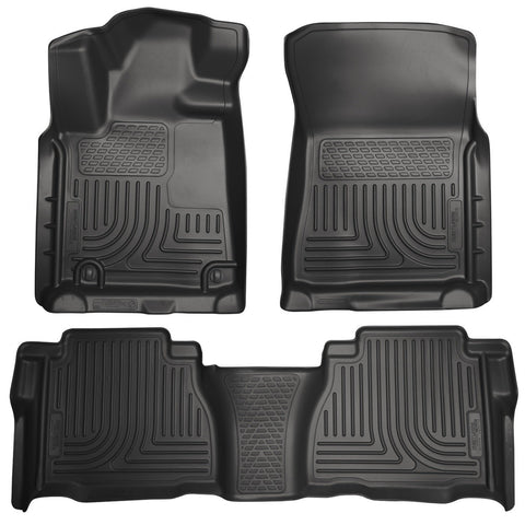 2012 Toyota Tundra Double/CrewMax Cab WeatherBeater Combo Black Floor Liners by Husky Liners (98581) - Modern Automotive Performance
