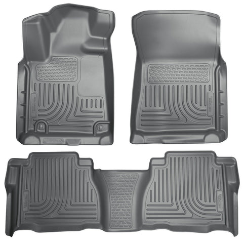 2012 Toyota Tundra Double/CrewMax Cab WeatherBeater Combo Gray Floor Liners by Husky Liners (98582) - Modern Automotive Performance
