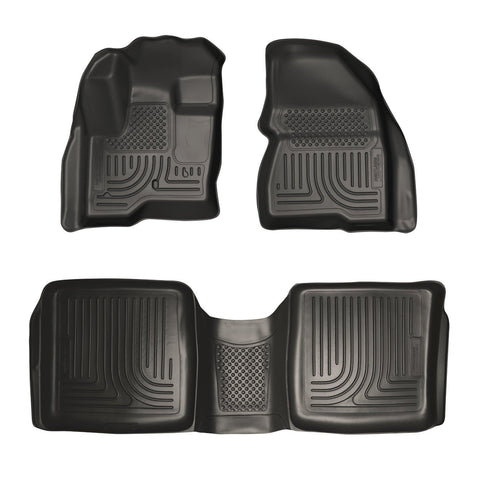 2009-2012 Ford Flex/10-12 Lincoln MKT WeatherBeater Combo Black Floor Liners by Husky Liners (98741) - Modern Automotive Performance
