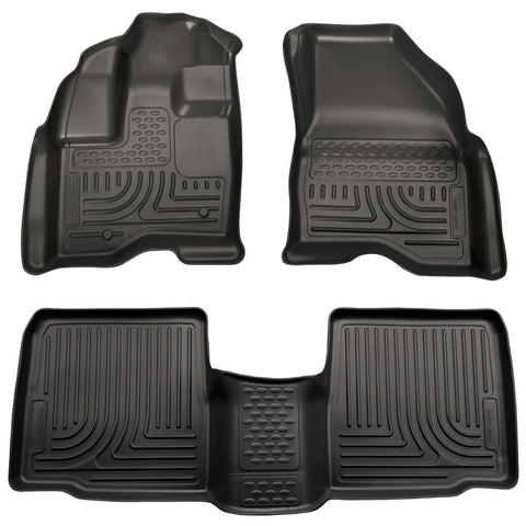 2011-2012 Ford Explorer WeatherBeater Combo Black Floor Liners by Husky Liners (98761) - Modern Automotive Performance
