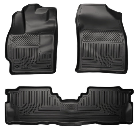 2012 Toyota Prius v WeatherBeater Combo Black Floor Liners by Husky Liners (98911) - Modern Automotive Performance
