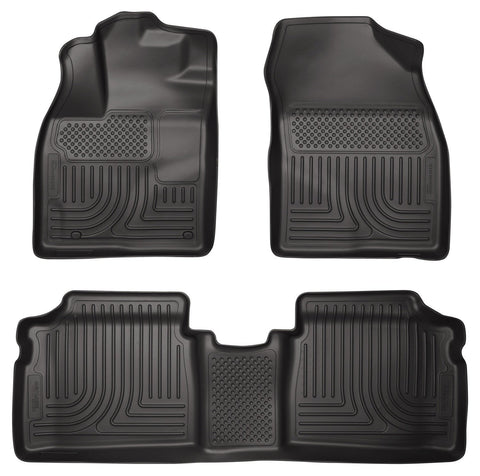2012 Toyota Prius (PlugIn Models ONLY) WeatherBeater Front & 2nd Seat Black Floor Liners by Husky Liners (98931) - Modern Automotive Performance
