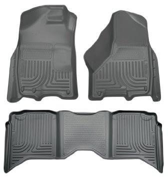 2012 Dodge Ram 1500/2500/3500 Crew Cab WeatherBeater Combo Grey Floor Liners by Husky Liners (99002) - Modern Automotive Performance
