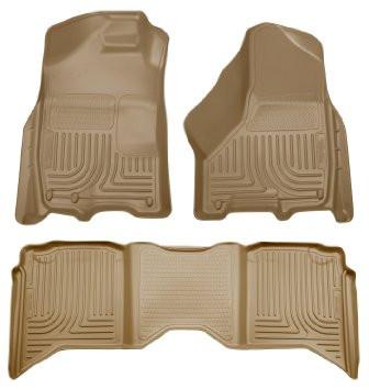 2012 Dodge Ram 1500/2500/3500 Crew Cab WeatherBeater Combo Tan Floor Liners by Husky Liners (99003) - Modern Automotive Performance
