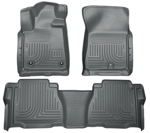 2012-2013 Toyota Tundra Weatherbeater Grey Front & 2nd Seat Floor Liners by Husky Liners (99592) - Modern Automotive Performance
