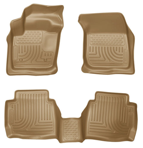 2013 Ford Fusion WeatherBeater Combo Tan Floor Liners by Husky Liners (99753) - Modern Automotive Performance

