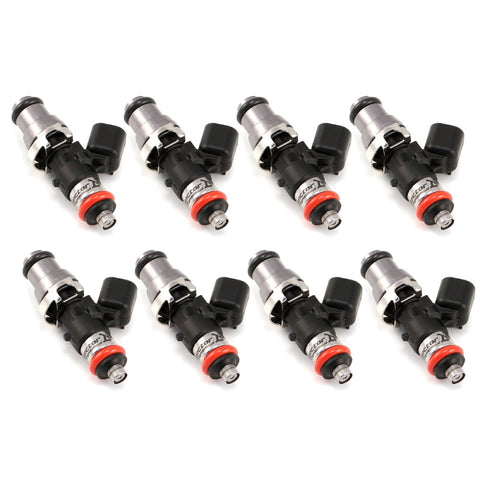 Injector Dynamics ID1050X Injectors 14mm Grey Adaptor Top Set of 8 Orange Lower O-Ring (1050.48.14.15.8)