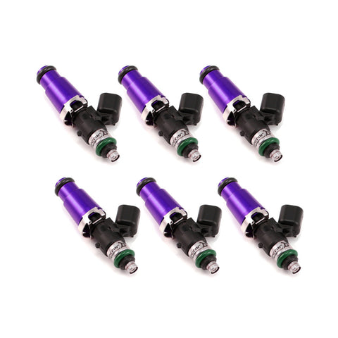 Injector Dynamics ID1050X Injectors 14mm Purple Adaptor Top 14mm Bottom O-Ring Retainer Set of 6 (1050.60.14.14-O.6)