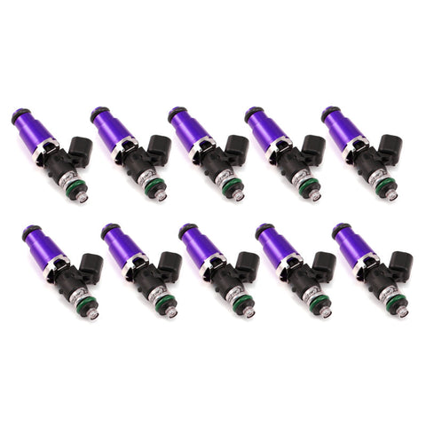 Injector Dynamics 1340cc Injectors - 60mm Length - 14mm Purple Top - 14mm Lower O-Ring Set of 8 (1300.60.14.14.10)