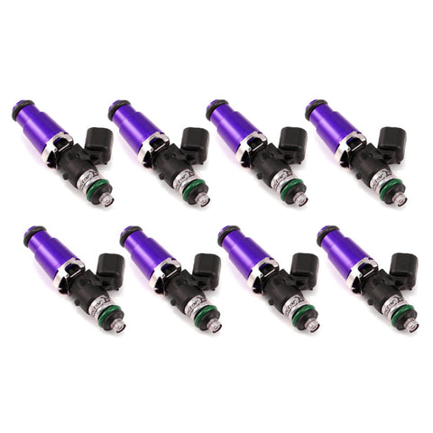 Injector Dynamics 1340cc Injectors - 60mm Length - 14mm Purple Top - 14mm Lower O-Ring Set of 8 (1300.60.14.14.8)