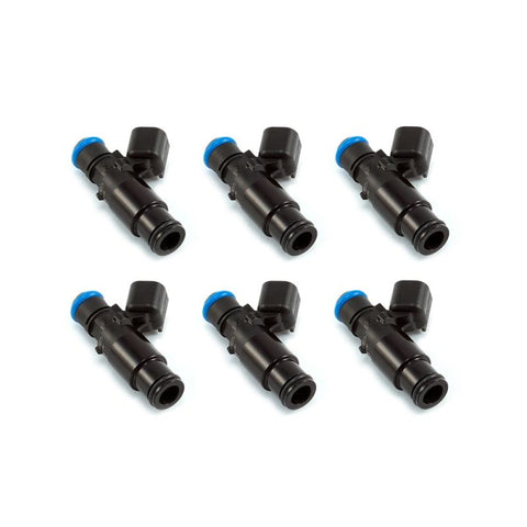 Injector Dynamics 1700cc Injectors - 48mm Length - 14mm Top - 14mm Black Bottom Adaptor Set of 6 (1700.48.14.14B.6)