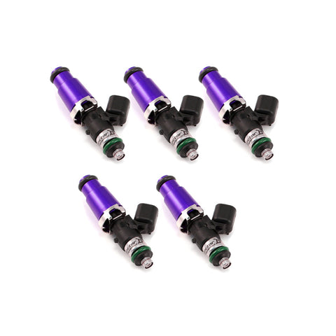 Injector Dynamics 1700cc Injectors - 60mm Length - 14mm Purple Top - 14mm Lower O-Ring Set of 5 (1700.60.14.14.5)