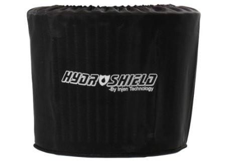 Universal Black Oval Water Repellant Pre-Filter 8.5"x9" Base / 7" Tall / 4"x8" Top by Injen (X-1039BLK) - Modern Automotive Performance
