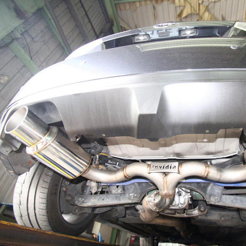 Invidia Dual N1 Single Layer SS Tipped Cat-back Exhaust | 2008-14 Subaru WRX / STI Hatchback (HS08STIGTP)