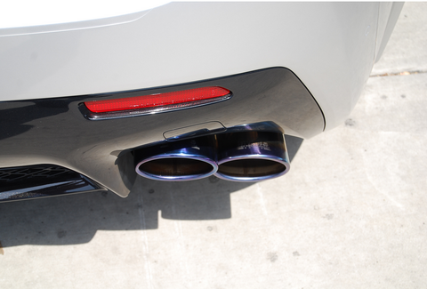 Invidia Rolled Titanium Burnt Quad Tip Cat-Back Exhaust | 2014-2019 Lexus RC-F Q300 (HS14LRF3TH)