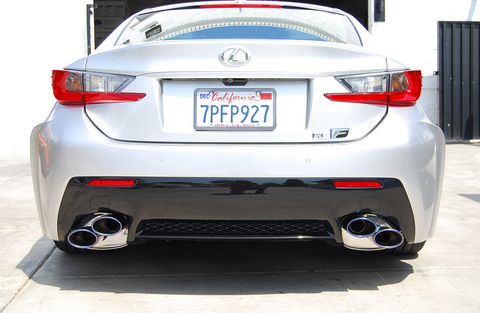 Invidia Rolled Titanium Burnt Quad Tip Cat-Back Exhaust | 2014-2019 Lexus RC-F Q300 (HS14LRF3TH)