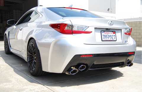 Invidia Rolled Titanium Burnt Quad Tip Cat-Back Exhaust | 2014-2019 Lexus RC-F Q300 (HS14LRF3TH)