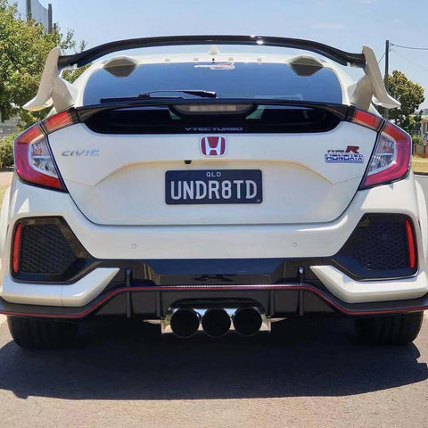 Invidia Q300 Triple Titanium Tip Cat-Back  | 2017-2021 Honda Civic Type-R (HS17CTRFQ33ST)