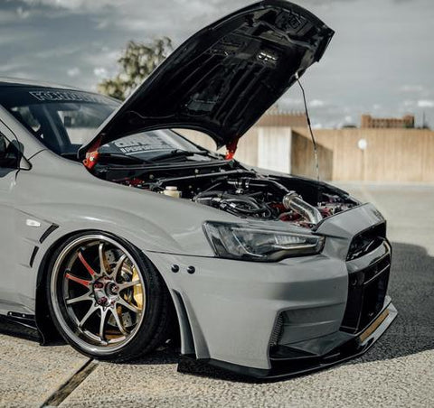 JD Customs Bumper Quick Release Kit | 2008-2015 Mitsubishi EVO X (EVOX-BQR-SB-SIL-TI)