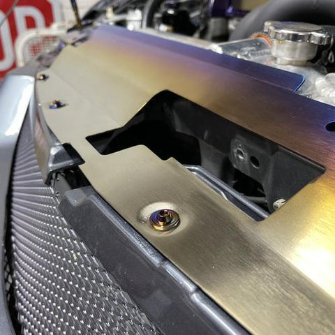 JD Customs Titanium Radiator Cooling Shroud | 2003-2006 Mitsubishi Evo 8/9 (JDC-RCS-EVO89-BURNT-Y)