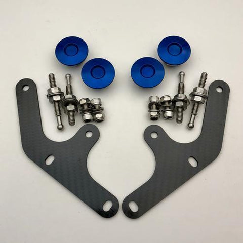 JD Customs Bumper Quick Release Kit | 2008-2015 Mitsubishi EVO X (EVOX-BQR-SB-SIL-TI)