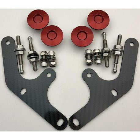 JD Customs Bumper Quick Release Kit | 2008-2015 Mitsubishi EVO X (EVOX-BQR-SB-SIL-TI)