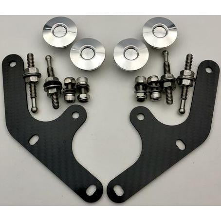 JD Customs Bumper Quick Release Kit | 2008-2015 Mitsubishi EVO X (EVOX-BQR-SB-SIL-TI)