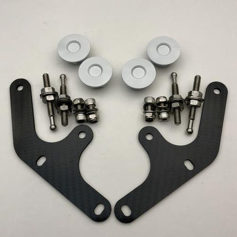 JD Customs Bumper Quick Release Kit | 2008-2015 Mitsubishi EVO X (EVOX-BQR-SB-SIL-TI)