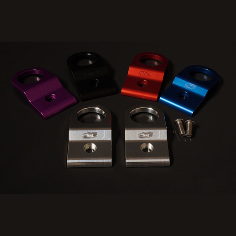 JM Fabrications Aluminum Radiator Brackets | 2001-2006 Mitsubishi Evo 7/8/9 (EVO-RADBKT-00)