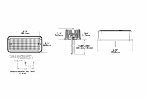 JW Speaker: 270ST-12V LED - Each / Red / Stop-Tail / 18in Wiring (341361)