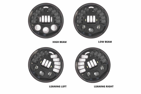 JW Speaker: 8790M 12V Fixed Headlight - Black (553421)