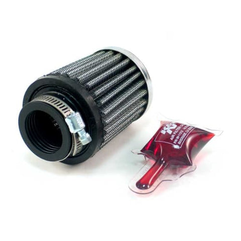 K&N 3in Cntr Flange ID/5in OD/9in Universal Chrome Round Straight Air Filter (RC-2540)