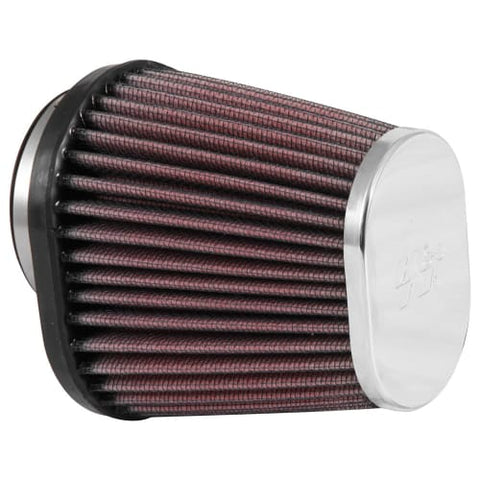 K&N Centered 1.75in Flange ID x 3.5in OD x 1.5in Round Straight Universal Chrome Air Filter (RC-2890)