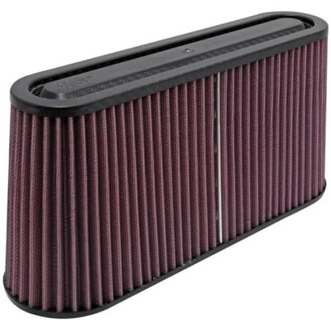 K&N 12x3-1/2in B/11x2-1/2in T/5-3/4in Carbon Fiber Top/Base Oval Flange Universal Air Filter (RP-5105)