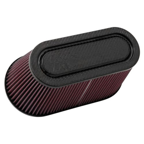 K&N 3-1/2in Flange OD/12x6in B/9-15/16x3-15/16in T/6in Carbon Fiber Universal Air Filter (RP-5182)