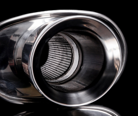 K-Tuned Polished Muffler - 22" Length/3.0" In/4.0" Out (KTD-MFL-30S)