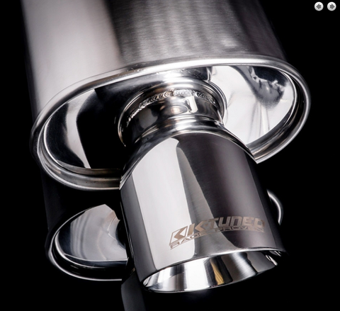 K-Tuned Polished Muffler - 19" Length/2.5" In/4.0" Out (KTD-MFS-25S)