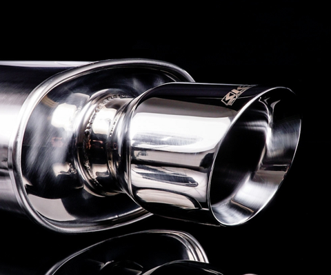 K-Tuned Polished Muffler - 19" Length/2.5" In/4.0" Out (KTD-MFS-25S)