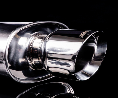 K-Tuned Polished Muffler - 19" Length/3.0" In/4.0" Out (KTD-MFS-30S)