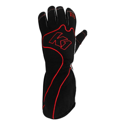 K1 RS1 Reverse Stitch Kart Racing Gloves (13-RS1-B-4XS)
