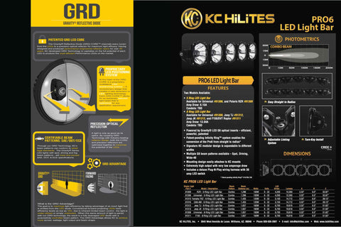 KC HiLites Pro6 Gravity LED System - Overhead / 8 Lights | Jeep Wrangler JK: 2007-2018 (KC91313)