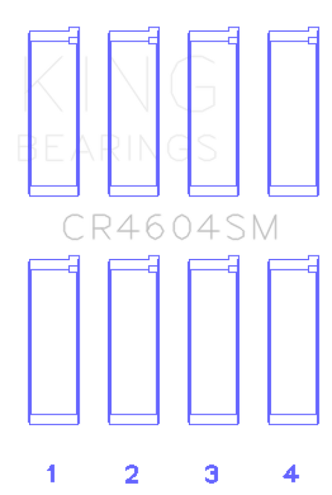 King + 0.5 Con Rod Bearing Set | 2014 - 2016 Ford Fusion & 2007 - 2009 Mazda CX-7 (CR4604SM0.5)