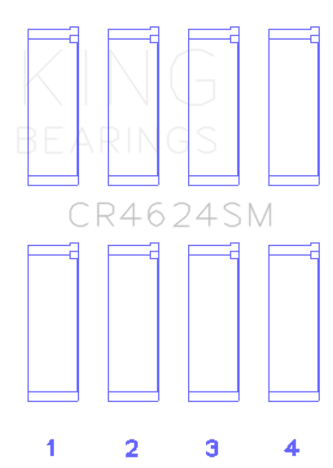 King +.25 Rod Bearings Set | Multiple Fitmetns  (CR4624SM0.25)