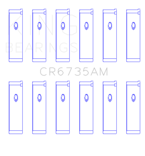 King 0.25 Performance Rod Bearing Set | Multiple Fitments (CR6735AM0.25)