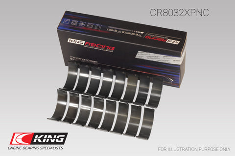 King 0.25 pMaxBlack Coated Connecting Rod Bearing Set | Multiple Fitments (CR8032XPNC0.25)