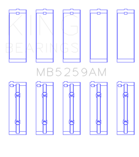 King 0.5 Main Bearing Set | Multiple Fitments (MB5259AM0.5)