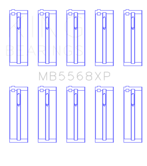 King 0.25mm Performance Main Bearing Set | Multiple Fitments (MB5568XP0.25)