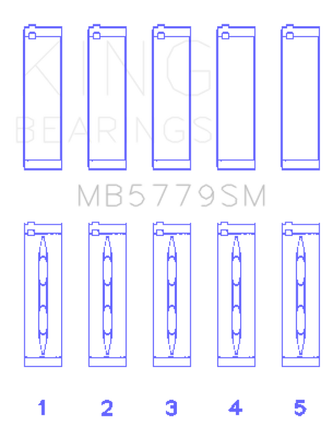 King 0.25 Main Bearing Set | Multiple Fitments (MB5779SM0.25)