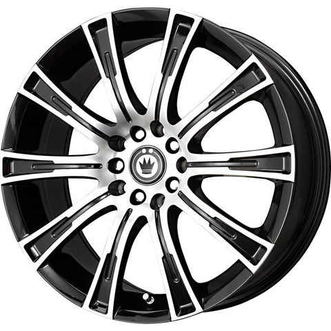 Konig Crown 5x110/5x115 Bolt 16" Size Wheels in Gloss Black with Machined Spoke Faces