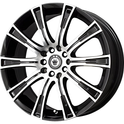 Konig Crown Gloss Black w/ Machined Spoke Faces 17x7.5 | 5x110 (CW77T15405)